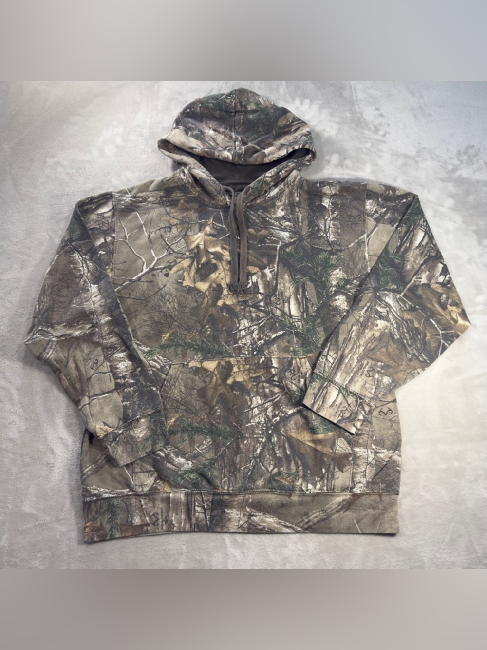 Realtree Camo Hoodie Men's Sz M Sweatshirt Y2K Green Brown Hunting